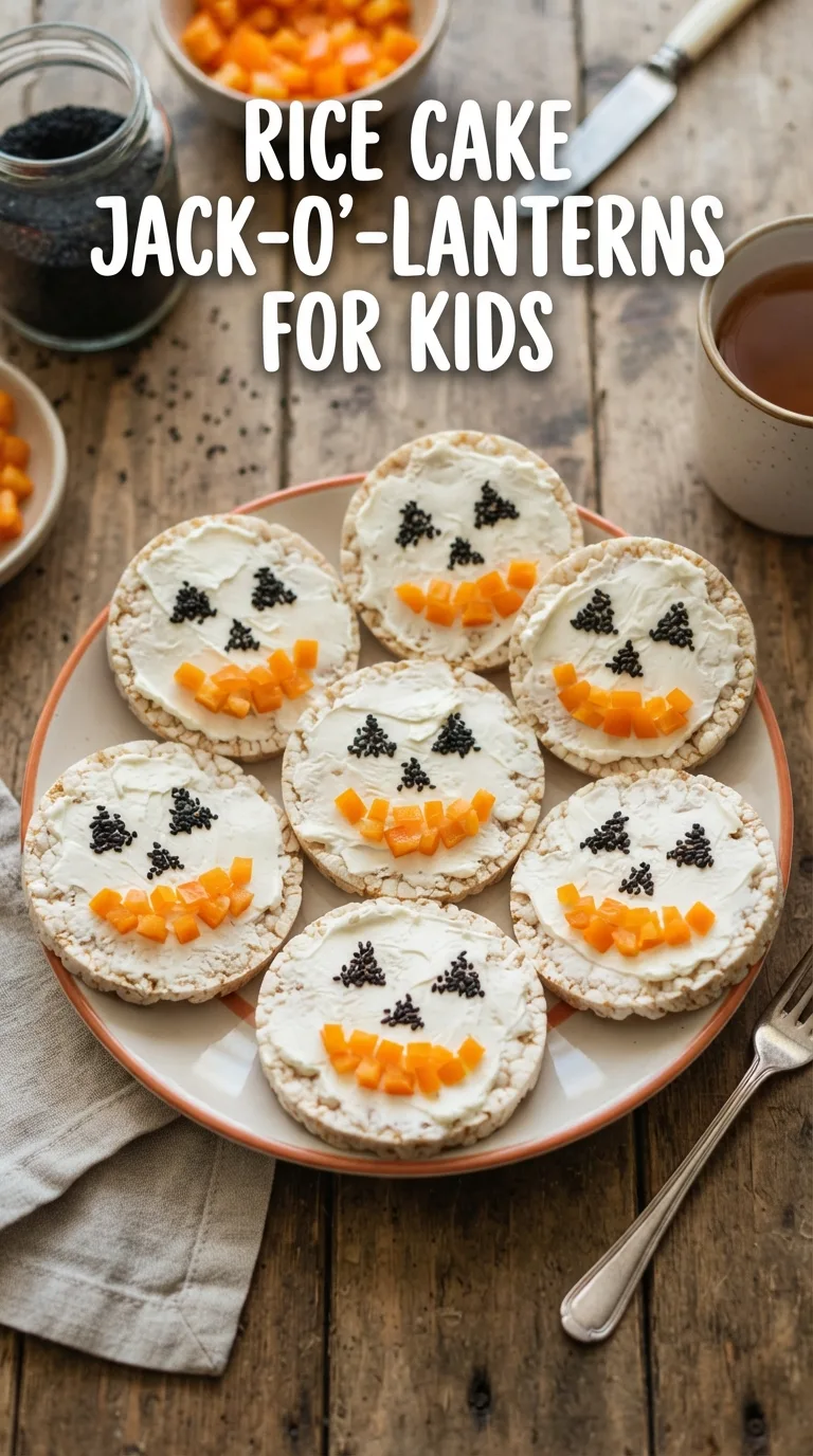 15 Sugar Free Halloween Party Food Ideas for Toddlers 16 Rice Cake Jack-O'-Lanterns