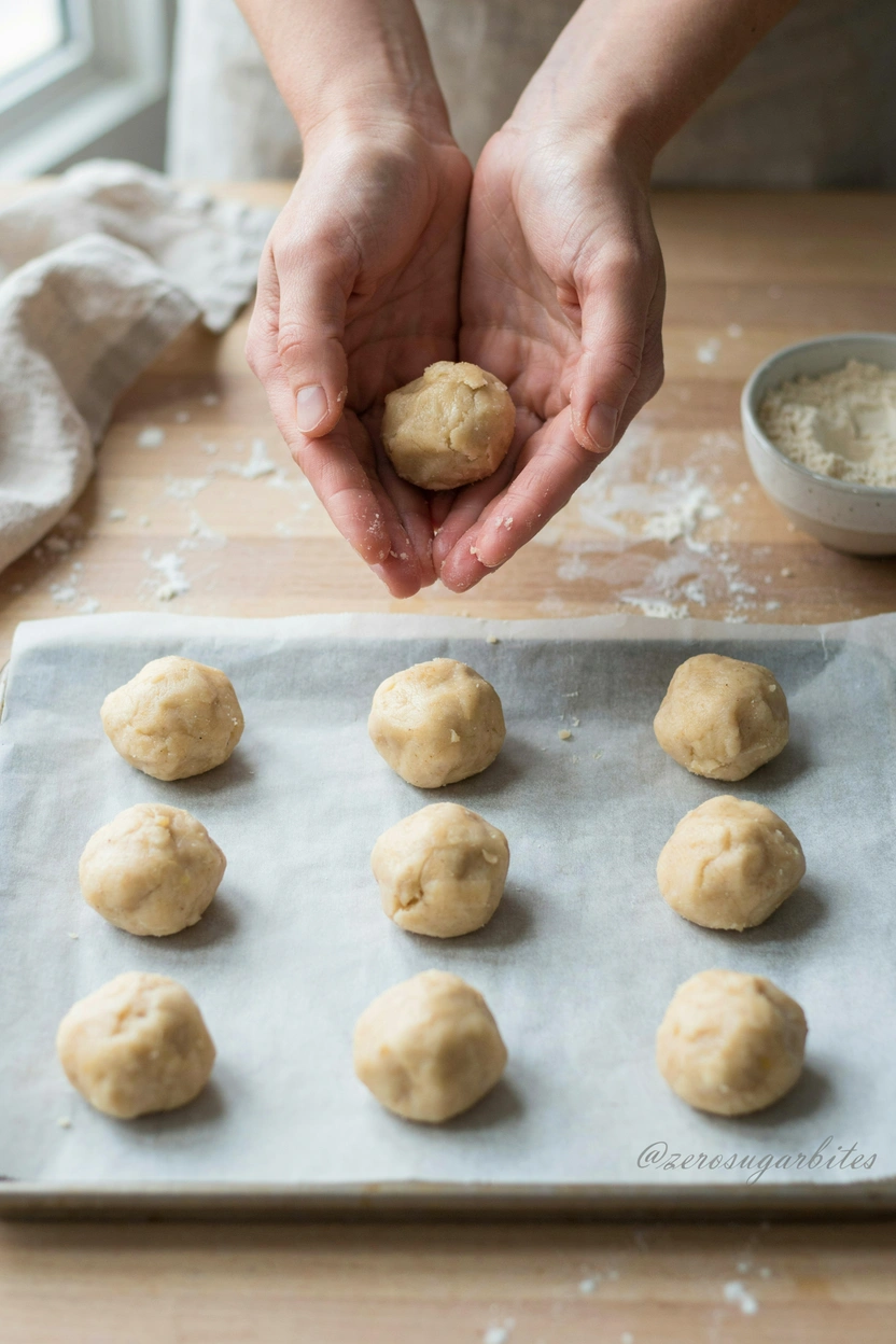 Shaping the Cookie Dough Sugar Free Lemon Cookies With That Old Fashioned
