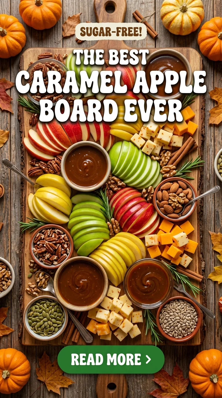 15 Sugar Free Caramel Apple Bar Ideas for Fall Parties 9 Sugar Free Caramel Apple Board