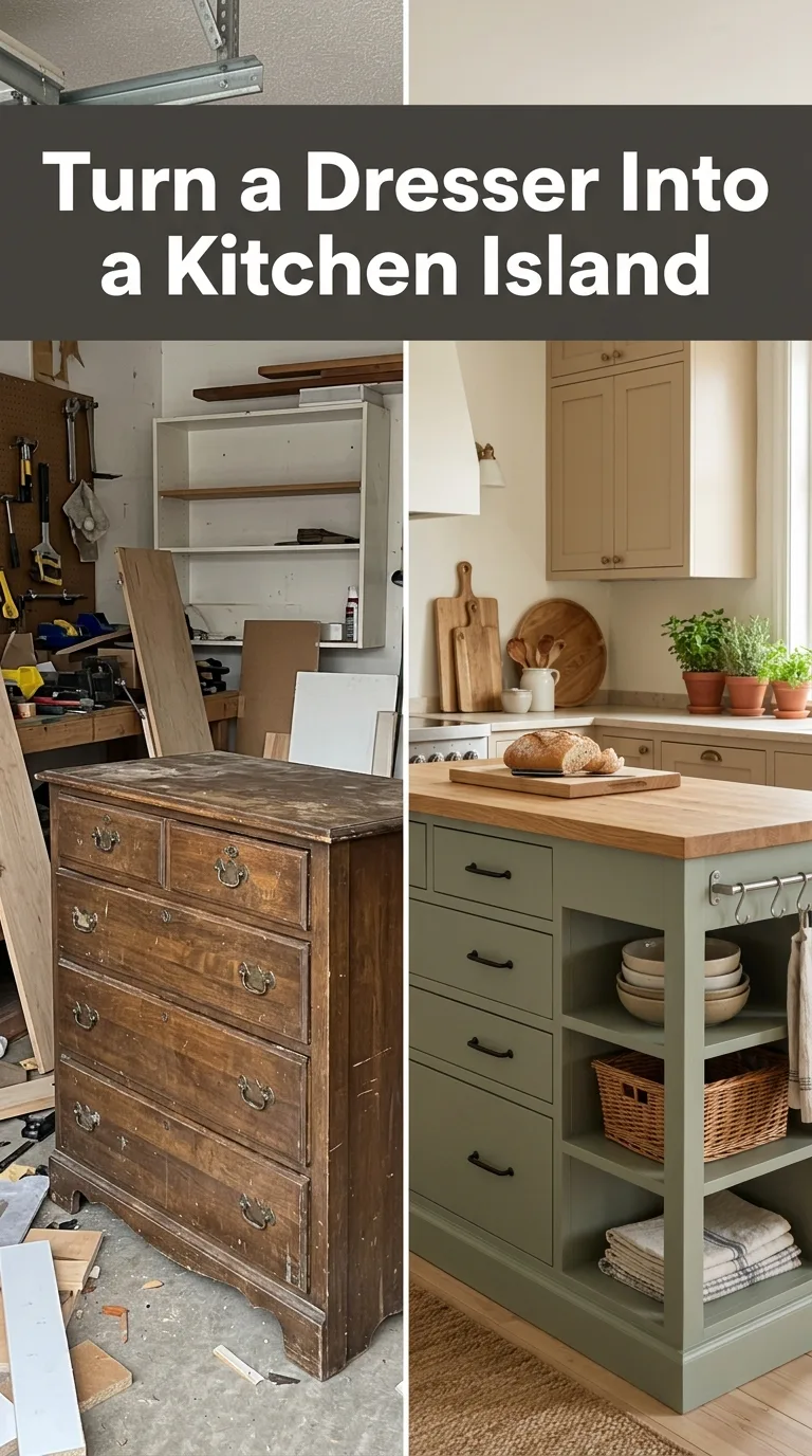 15 Small Kitchen Island Storage Ideas Budget and DIY 15 Turn a Bookcase or Dresser Into an Island