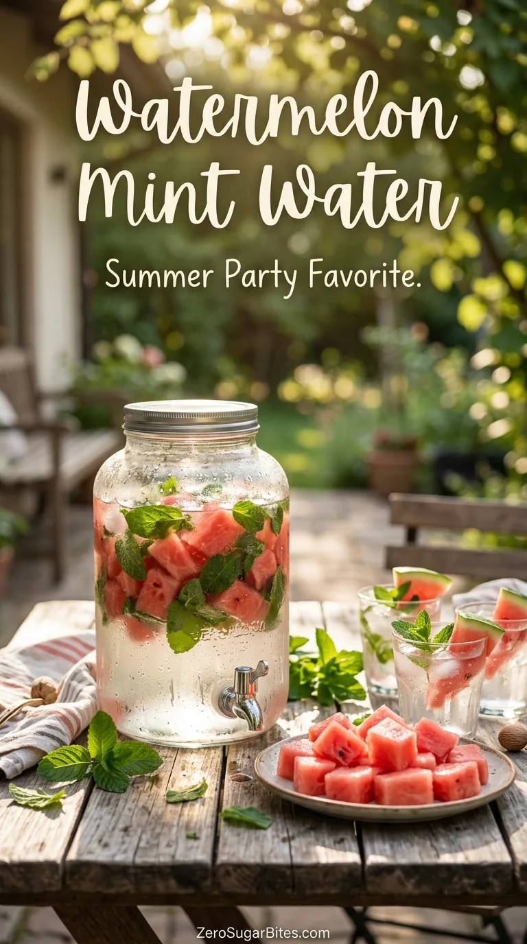 7 Fall Sugar Free Infused Water Recipes for Party Hosts 5 Watermelon Mint Infused Water